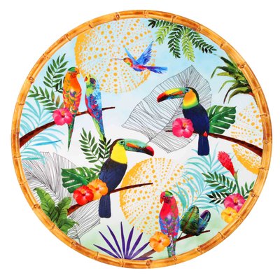 Plat de service rond en mélamine Rio 35,5 cm LES JARDINS DE LA COMTESSE