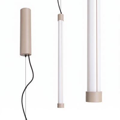 Suspension Acier Taupe LED 1 Trang EDEN