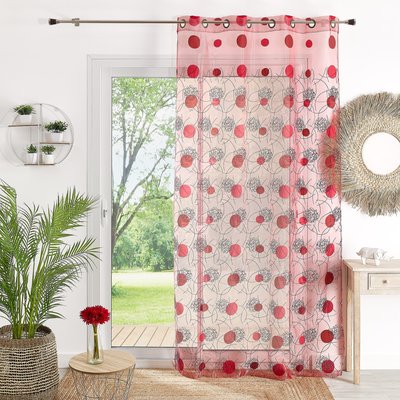 Voilage Organza et Jacquard Cordons Satiné HOME MAISON