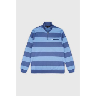 Sweat rayé col zippé GUY DE BERAC