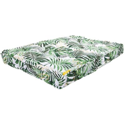 Coussin de palette en coton imprimé 120 x 80 cm Jungle forest JARDINDECO