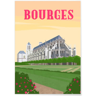 Affiche ville Bourges L'AFFICHERIE
