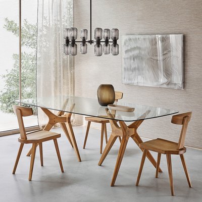 Rechthoekige tafel in glas/eikenhout Maricielo AM.PM
