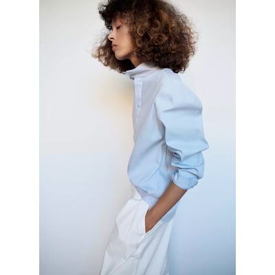 Chemise oversize à col cheminée MANGO