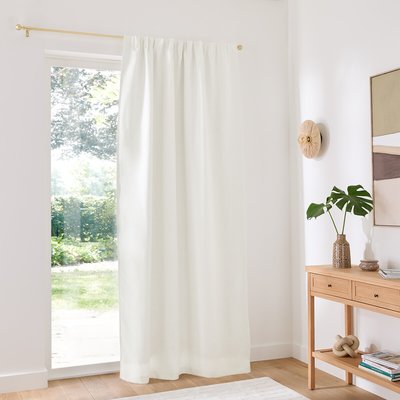 Elba Linen Blackout Curtain with Pencil Pleat and Wave LA REDOUTE INTERIEURS