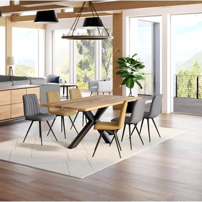 Table extensible en chêne huilé bords naturels 200 cm ETNA PIER IMPORT