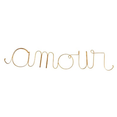 Mot fil de laiton doré "AMOUR" -  LOJI HOME MAISON