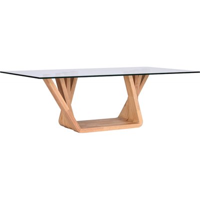 Table basse verre et noyer, Moderno rebeca RECOLLECTION