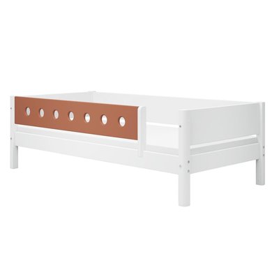 Banquette-lit avec barrière de sécurité effet bois FLEXA