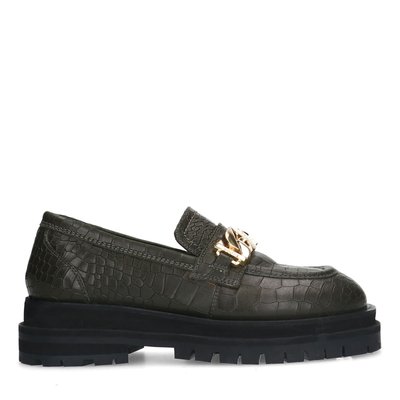 Loafers en cuir avec chaîne SACHA