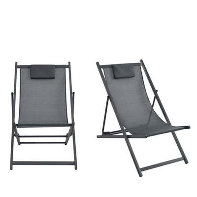 Lot de 2 chiliennes en aluminium- BRISA DRAWER