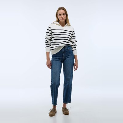 Pull col zippé en coton BIO MONOPRIX
