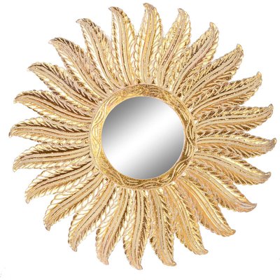 Miroir en verre, motif plume, Indio RECOLLECTION