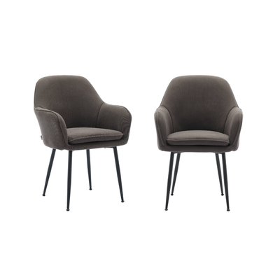 Fauteuil velours côtelé et pieds métal (lot de 2) SHELLA SWEEEK