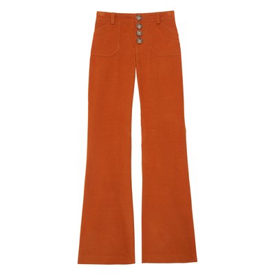 Pantalon Charlotte velours orange INES DE LA FRESSANGE PARIS