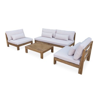 Salon de jardin bois d'acacia 5 places BAHIA SWEEEK