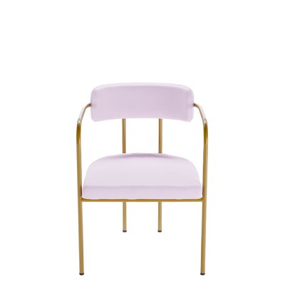 Chaise de salle à manger tapissée avec accoudoirs, velours - BARBARA POTIRON PARIS