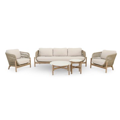 Salon de jardin 5 places, 2 tables, PROVENZA DEFORA HOME
