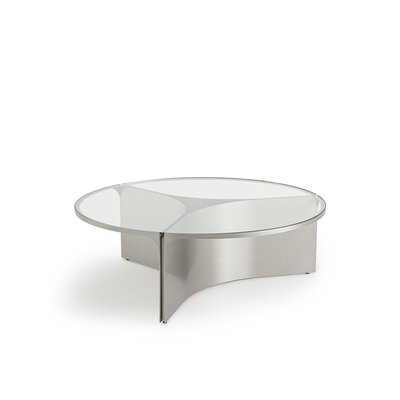 Salontafel in glas en metaal, groot model, Gira AM.PM