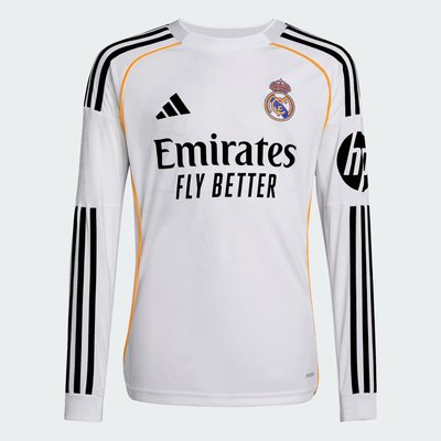 Maillot domicile à manches longues Real Madrid 25/26 pour enfants adidas Performance