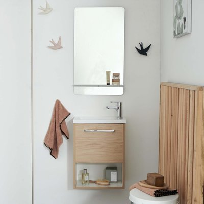Ensemble meuble lave-mains + Miroir NIKA MOB IN