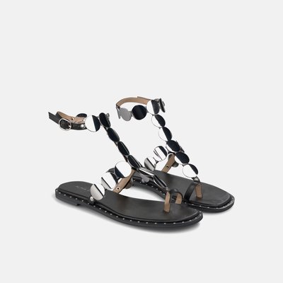 Sandales grecques à détails métalliques et clous ALMA EN PENA
