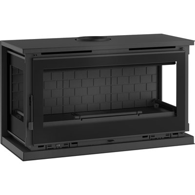 FM Poêle à bois panoramique suspendu M-183 FK 13kW foyer fonte FM BIOMASA