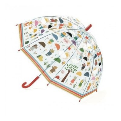 Parapluie Sous la pluie plastique illustre DJECO