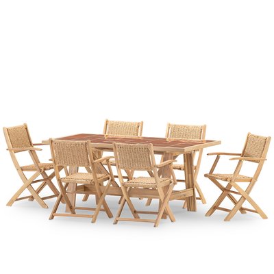Salon de jardin, 6 chaises, BISBAL & SERENA DEFORA HOME