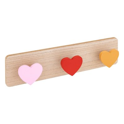 Patère 3 crochets Amour bois ATMOSPHERA