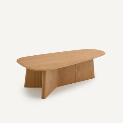 Mesa de centro de roble, altura 30 cm, TRIANGOLO, diseño de Emmanuel Gallina AM.PM X EMMANUEL GALLINA