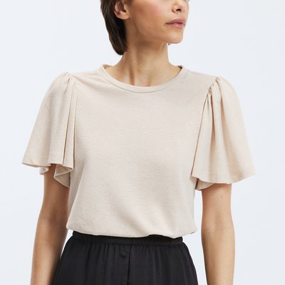 T-shirt col rond, manches volantées VERO MODA