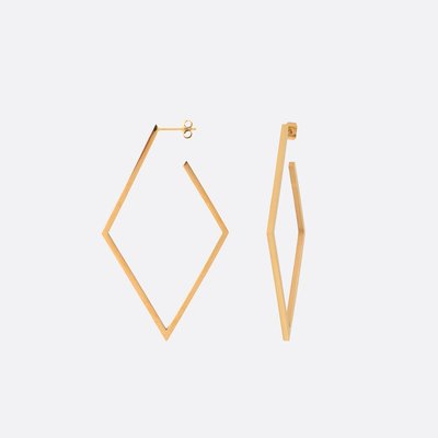 Boucles d'oreilles dorées diamond - KIND OF THINGS CAROLINE NAJMAN