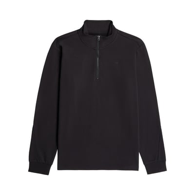 Pull en coton biologique noir uni avec une coupe droite et un col montant G-Star RAW