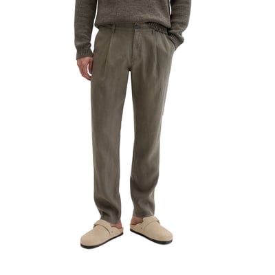 Pantalon en lin modèle Osby Jogger pleats avec ceinture élastique MARC O'POLO