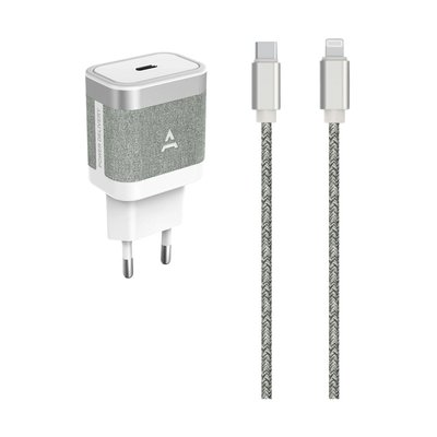 Chargeur secteur 30W + cable USB-C / Ligthning ADEQWAT