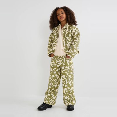 Pantalon imprimé en coton twill BIO MONOPRIX