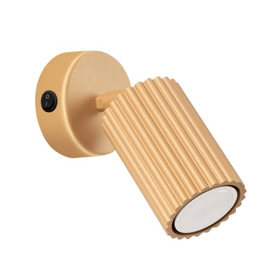 Applique Aluminium Doré GU10 1 Karbon Switch EDEN