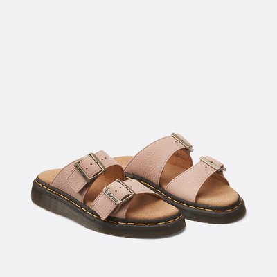 Josef Slide Powder Pink Milled Nubuck DR. MARTENS