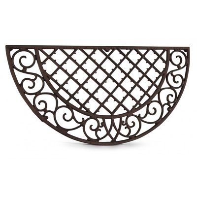Paillasson Demi-Lune Fonte Marron 67x34x2cm - DECORATION D’AUTREFOIS