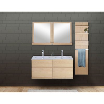Meuble double vasque +miroir +colonne ENIO MOB IN