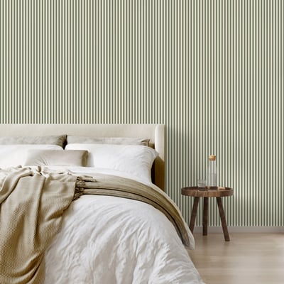 Papier peint petites rayures vintage l'herbe SUPERFRESCO EASY