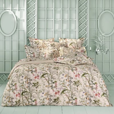 Housse de couette satin de coton PRAIRIE LEGERE GARNIER THIEBAUT