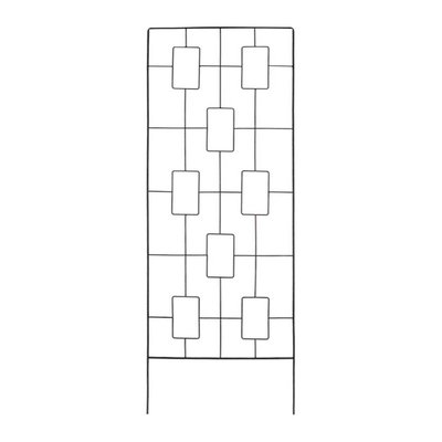 Treillis support pour plantes en acier noir Géométrique JARDINDECO