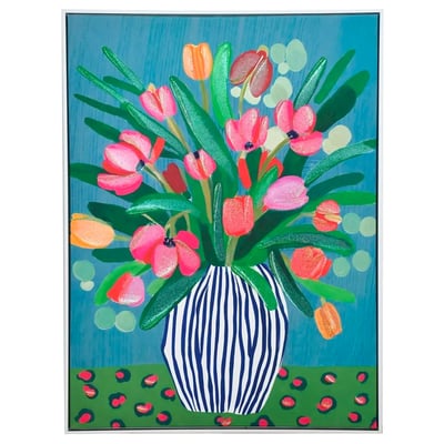 Tableau sur toile bouquet de fleurs 60x3x80cm WADIGA