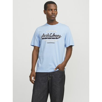 T-shirt dritta con logo JACK & JONES