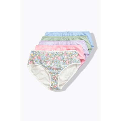 Culottes midi en lot de 5, motif fleurs/uni ULLA POPKEN