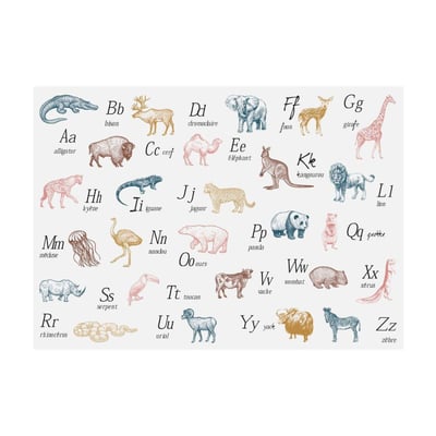 Sticker animaux alphabet 50x70 ATMOSPHERA