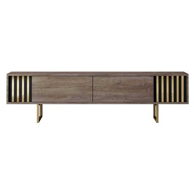 Meuble TV en aggloméré et métal Gold Line HANAH HOME