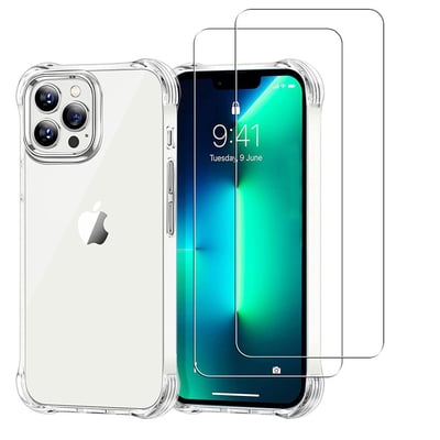 Coque iPhone 13 Pro antichoc + 2 vitres EVETANE